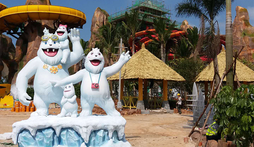 恒大?；◢u兒童樂(lè)園仿真茅草案例